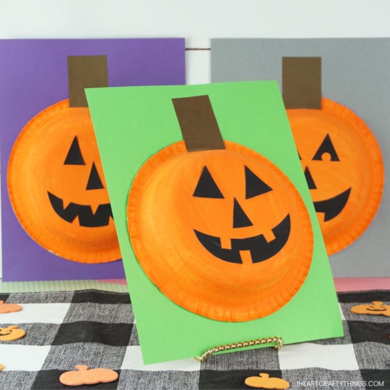 Paper bowl Halloween Pumpkin craft
