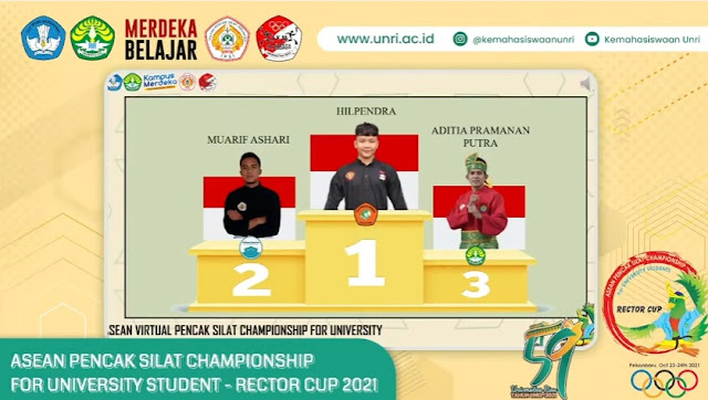 Mahasiswa UNRI Raih Medali Perunggu Pada Kompetisi Internasional  Asean Virtual Pencak Silat Championship For University Student