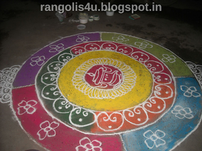 Huge Rangolis for Makar Sankranti