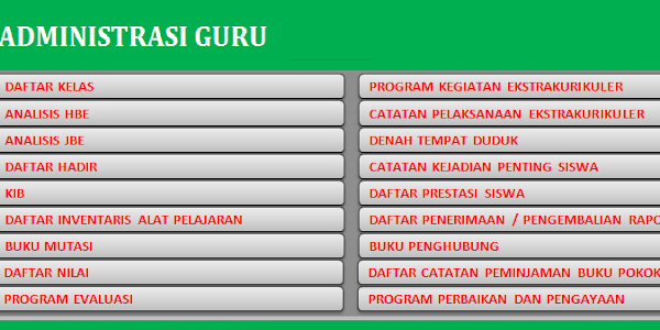 GRATIS!!! Administrasi Guru Kelas Super Lengkap