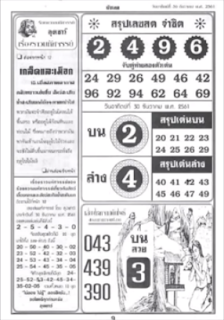 Thailand Lottery First 4PC Papers For 01-01-2019 | Thai Lotto Tip
