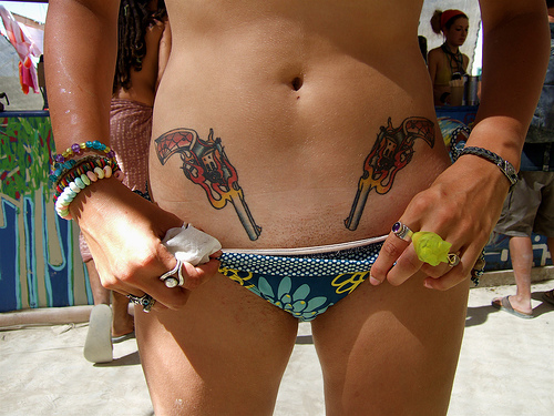 Gun Tattoos on Hips