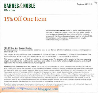 Free Printable Barnes & Noble Coupons