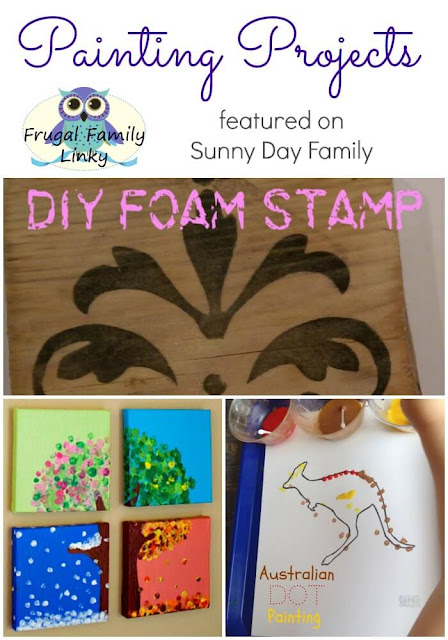 Awesome DIY painting projects featured on this week's Frugal Family linky!