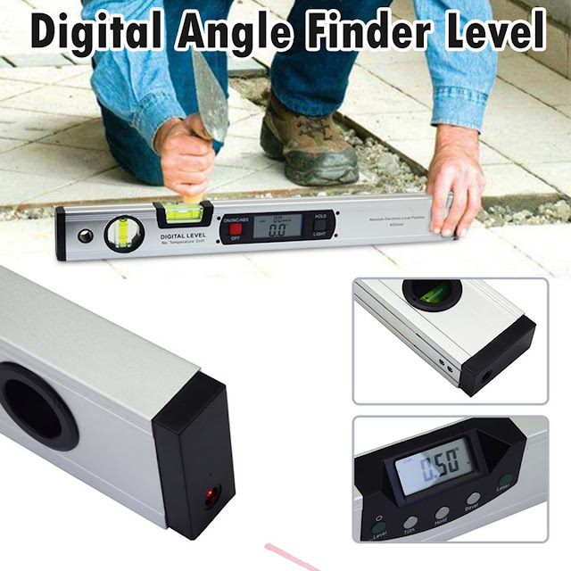 Digital Angle Finder Spirit Level Line Ruler Bubble Level Leveller Measuring Tool 