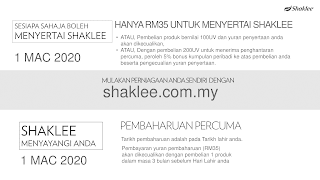 RM35 Harga Daftar Jadi Ahli dan Pengedar Shaklee Tahun 2020
