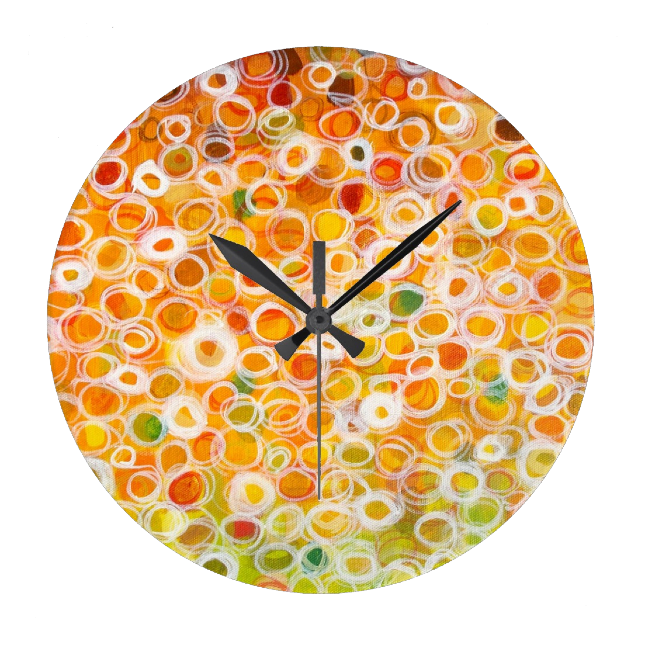 http://www.zazzle.com/autumns_approach_abstract_circles_fall_colors_clock-256494798404800030