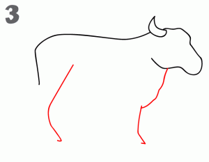 طريقة رسم البقره