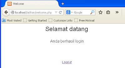 login sukses