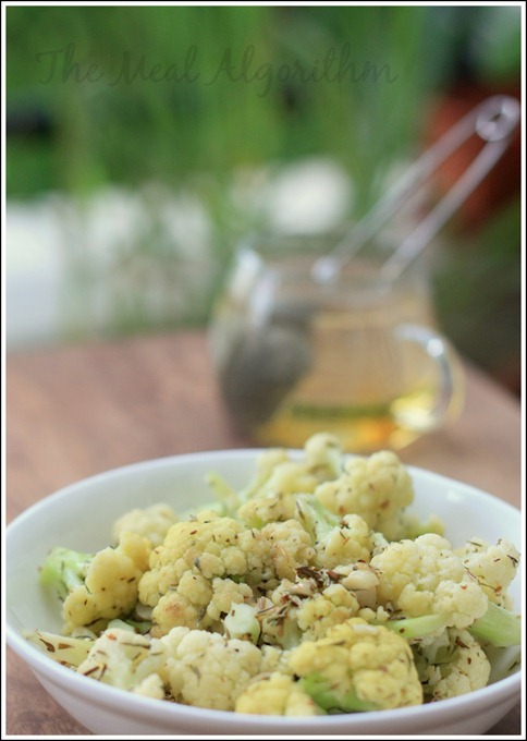 Cauliflower salad, served with Javavana Mate tea