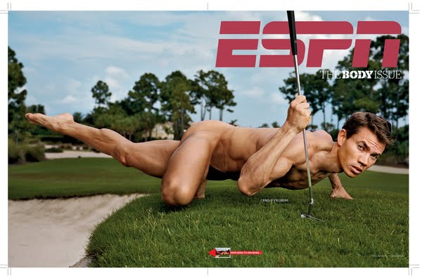 It's a naked Camilo Villegas Is that his foot holding him up off the ground