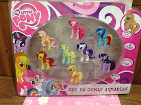 MLP Eraser Set with Sunset Shimmer Figures Merch