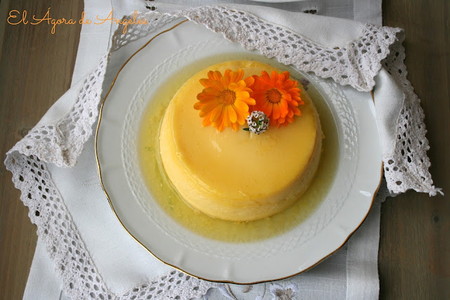 Flan de naranja, flan en olla rápida, cookeo