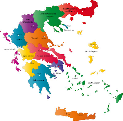 Greece Map Political Area