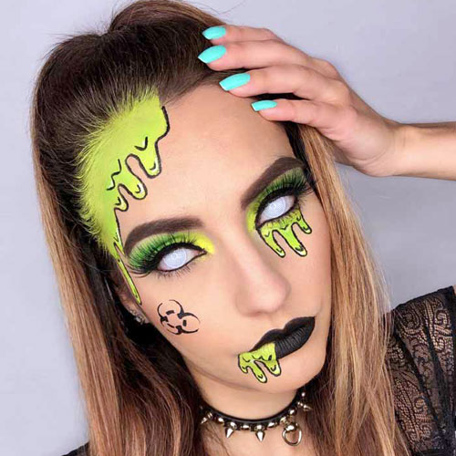 Maquillajes de Halloween aesthetic: chica toxica