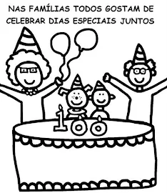 desenhos para colorir aniversário