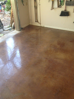 Stained Concrete & Polished In Garage