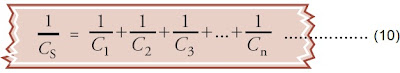n kapasitor yang dihubungkan secara seri