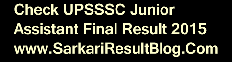 UPSSSC Result 2015