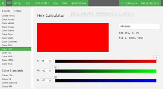 Belajar CSS : Mengenal Warna Yang Digunakan Dalam CSS Dan Cara Penulisanya