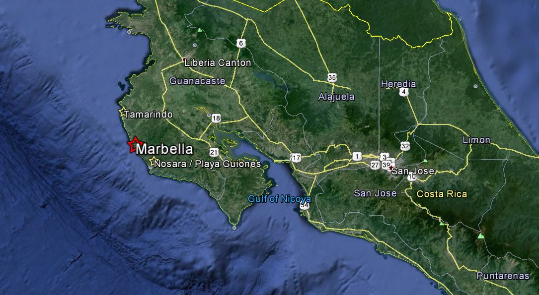 Marbella Costa Rica Map About & Map of Marbella, Costa Rica