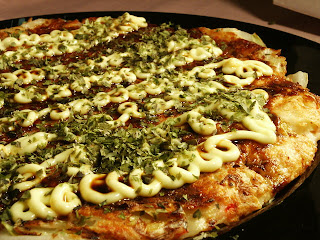 Japanese menu Okonomiyaki