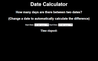 Date Calculator Using Html,Css and JavaScript 