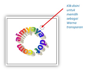 gambar contoh memilih warna transparan gambar di Microsoft Word