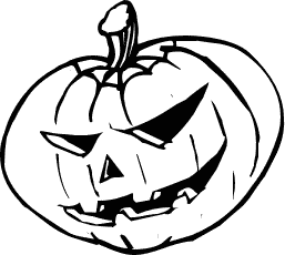 Angry Halloween Pumpkin Coloring Pages