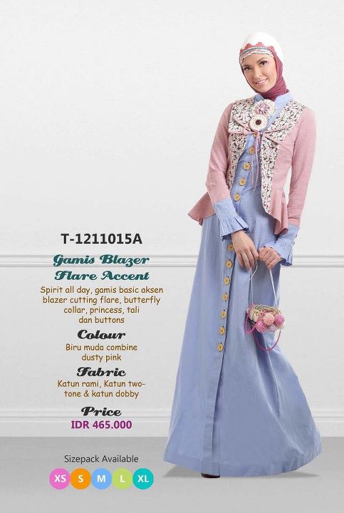 Sayyidah Group Gamis blazer flare accent
