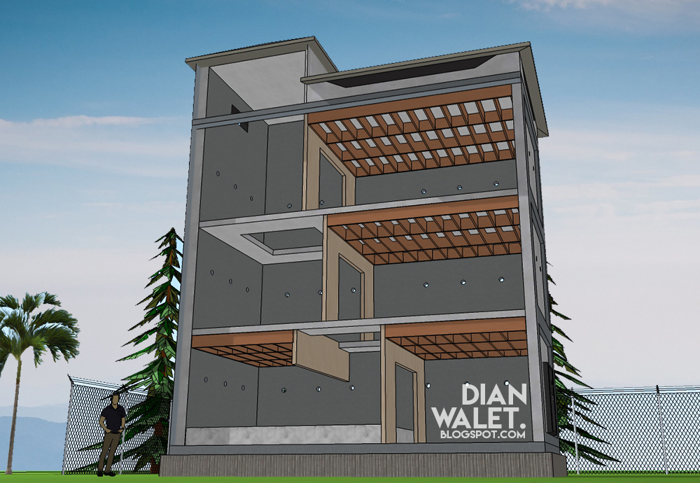 Desain Gedung Walet  RBW 4X8 Simpel dan Sesuai Standar 