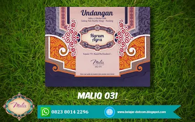 Daftar Harga Blanko Undangan Maliq MQ 001 - MQ 48