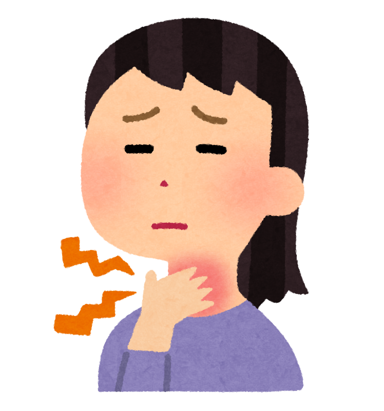 喉が痛い人のイラスト かわいいフリー素材集 いらすとや