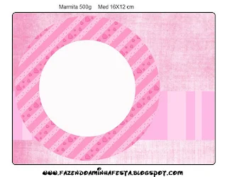 Pink Stripes Free Printable Labels.