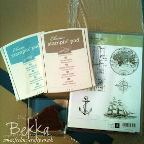 Supplies for The Open Sea Masculine Card by Stampin' Up! Demonstrator Bekka Prideaux - made to share with her team - join them here