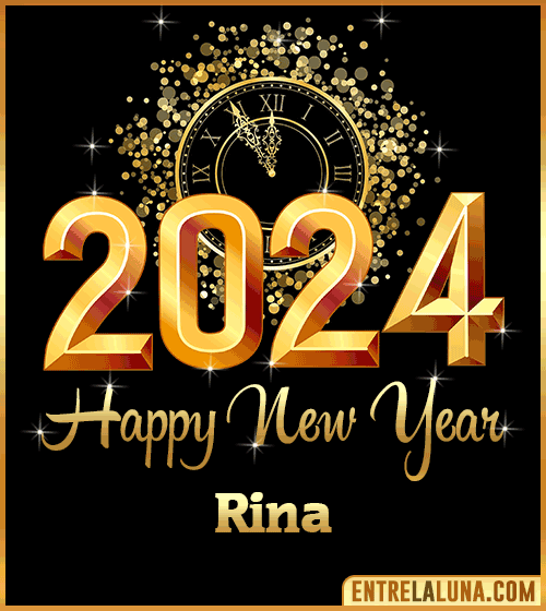 Happy New Year 2024 wishes gif Rina