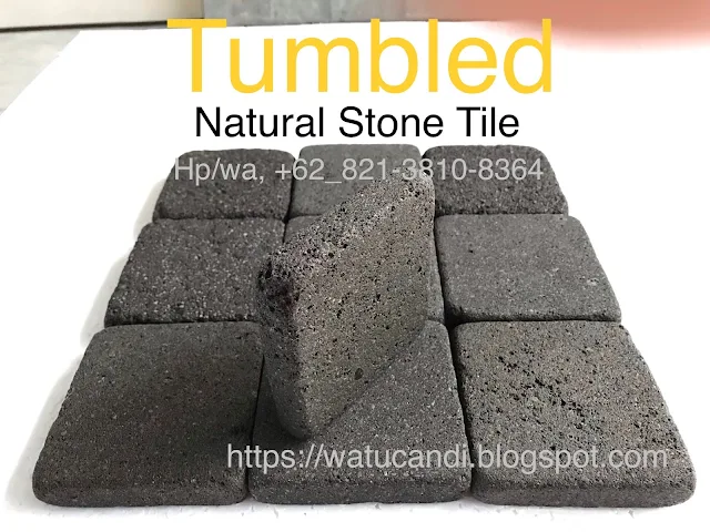 Jual Tegel Ubin Tumbled Bahan Batu Asli Lava Natural Stone Tile  Hp/wa, +62_821-3810-8364 Jogja - Magelang  Jika Anda merenovasi rumah/bangunan Anda atau terlibat dalam desain rumah impian Anda, maka Anda mungkin akan menemukan ungkapan, “ubin” salah satunya "Tegel Ubin Batu Tumbled" Ingin tahu apa itu dan mengapa arsitek atau desainer interior Anda harus merekomendasikannya. Tumbled mengacu pada ujung batu atau ubin. Namun, ingatlah bahwa ada beberapa jenis hasil akhir yang terguling. Misalnya, ubin tertentu yang jatuh mungkin memiliki tampilan dan penampilan yang berbeda dibandingkan dengan ubin lain yang juga jatuh.  Tergantung pada jenis lapisan yang digunakan, ubin batu memiliki karakteristik yang bervariasi. Semua ubin jatuh memiliki penampilan yang halus, lembut, usang yang kasar dan bersahaja. Ubin jatuh alami memiliki tepi bulat lembut dengan wajah yang halus. Diasah ubin jatuh, di sisi lain, memiliki matte. Ubin yang dipoles dipoles memiliki hasil akhir yang mengkilap, namun tetap mempertahankan desain pedesaan. Ubin antiqued tumbang memiliki sentuhan rustic dengan lubang-lubang kecil, celah-celah, dan lubang di permukaan ubin.  Dari semua ini selesai jatuh, alami dan kuno adalah yang paling umum.  Secara teknis, ubin bisa mencapai finish terguling dalam dua cara yang berbeda. Mari kita lihat lebih dekat prosesnya. Metode jatuh yang paling umum adalah menempatkan ubin di drum karet bersama dengan pasir, air, dan batu. Drum disegel, dan ubin digulung dengan drum (jatuh). Batuan, air, dan pasir di dalam drum memudar di tepi ubin dan melembutkan permukaannya, sehingga memberi kesan pedesaan jatuh ke ubin batu alam. Proses ini hanya berfungsi untuk ubin kecil, karena ubin yang lebih besar cenderung pecah dalam proses jatuh. Metode ini hanya digunakan untuk hasil akhir yang terguling secara alami. Ubin jatuh dan dipoles dipoles tidak menggunakan metode ini. Alih-alih, jenis ubin yang jatuh lainnya dibuat menggunakan pahat tangan dan chipping. Atau, beberapa produsen ubin saat ini menggunakan mesin pemotong untuk memberikan tampilan ubin yang jatuh.  Semua ubin batu alam bisa terguling. Ya, ini termasuk granit, marmer, travertine, batu kapur, batu tulis, onyx dan kuarsit. Ubin batu alam apa pun yang Anda gunakan untuk rumah Anda dapat digulingkan untuk mendapatkan hasil akhir yang sederhana.  Tidak. Tumbling tidak memengaruhi kualitas ubin batu alam. Terlepas dari apakah Anda memilih ubin batu alam jatuh atau ubin batu mengkilap, mereka memiliki kehidupan dan daya tahan yang sama. Tumbling tidak memengaruhi lapisan pelindung batu alam Anda, sehingga ubin batu alam Anda akan tetap tahan tumpahan dan tahan panas. Yang berbeda adalah penampilan. Ubin jatuh memiliki penampilan yang sangat berbeda dibandingkan dengan ubin yang telah dipoles atau diasah. Ubin yang jatuh terlihat berdebu atau sedikit berkapur, dan warna-warna batu alam agak diredam. Tidak seperti jatuh, proses perawatan ubin lainnya seperti mengasah dan memoles memperdalam warna batu alam. Di sisi lain, jatuh membuat ubin Anda terlihat agak membosankan. Ini dapat diperbaiki dengan menerapkan sealer penambah warna pada ubin, setelah pemasangan dan pemasangan. Sealer akan mencerahkan warna-warna ubin yang jatuh dan menghilangkan lapisan kapur.  Jika Anda menyukai gaya interior pedesaan yang sederhana, maka menggunakan ubin berjatuhan untuk lantai Anda adalah pilihan yang bagus, pemasok mosaik terkemuka untuk menemukan gaya penyelesaian akhir yang tepat untuk lantai dan dinding Bangunan Anda.  Tumbled Batu Alam Asli Terlihat Karakteristik Classic Unik dan Menarik Sebagai Tegel Ubin Batu Alam dan Juga Sebagai Desain Wall Tempel Dinding Tembok Pembangunan Anda Agar terlihat Berbeda Dengan Seni Nuansa Yang Menyatu Dengan Alam.  Dapat dipadukan dengan bangunan moderen minimalis atau suasana bangunan yang mengusung konsep alami di pedesaan jaman dulu, inspirasi dan inovasi pembangunan yang terus berkembang tidak membosankan pada tampilannya, high class Natural Stone Tile Lava Rock Vulcano Pedra Hitam Gunung Merapi Indonesia.