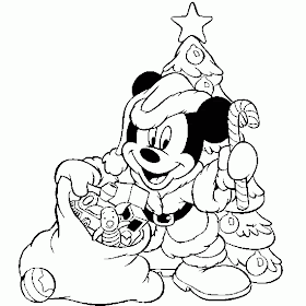 Coloring Pages Christmas Disney 