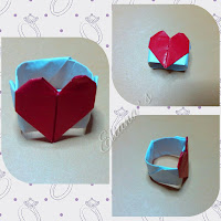 anillo corazón papel