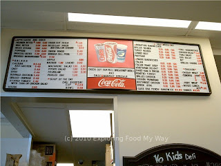 16 Kids Deli's Wall Menu