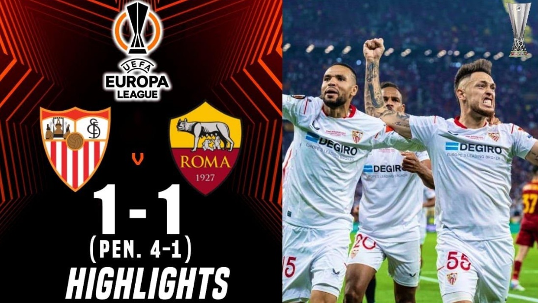 Sevilla vs Roma 1 1 PEN 4 1 Highlights
