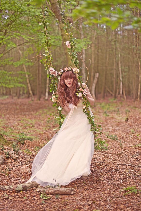 Woodland nymph wedding dress