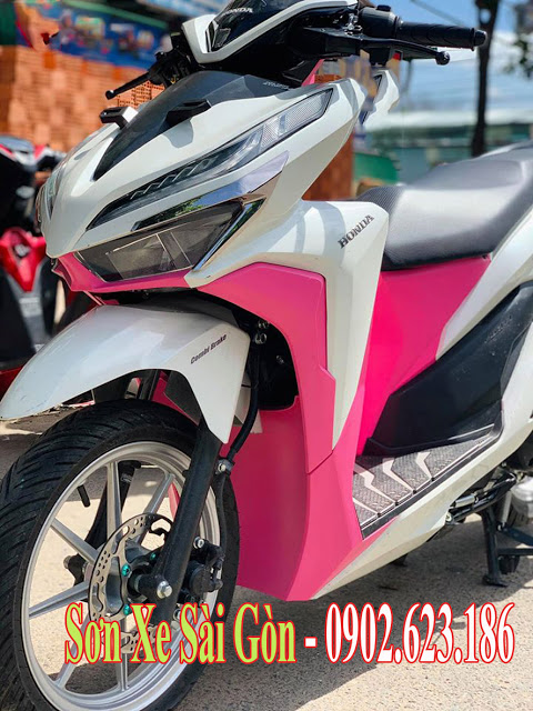 Sơn nhựa nhám xe Honda Vario màu hồng cực đẹp