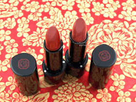 Shiseido Rouge Rouge Lipstick | Crushed Rose & Real Ruby: Review and Swatches