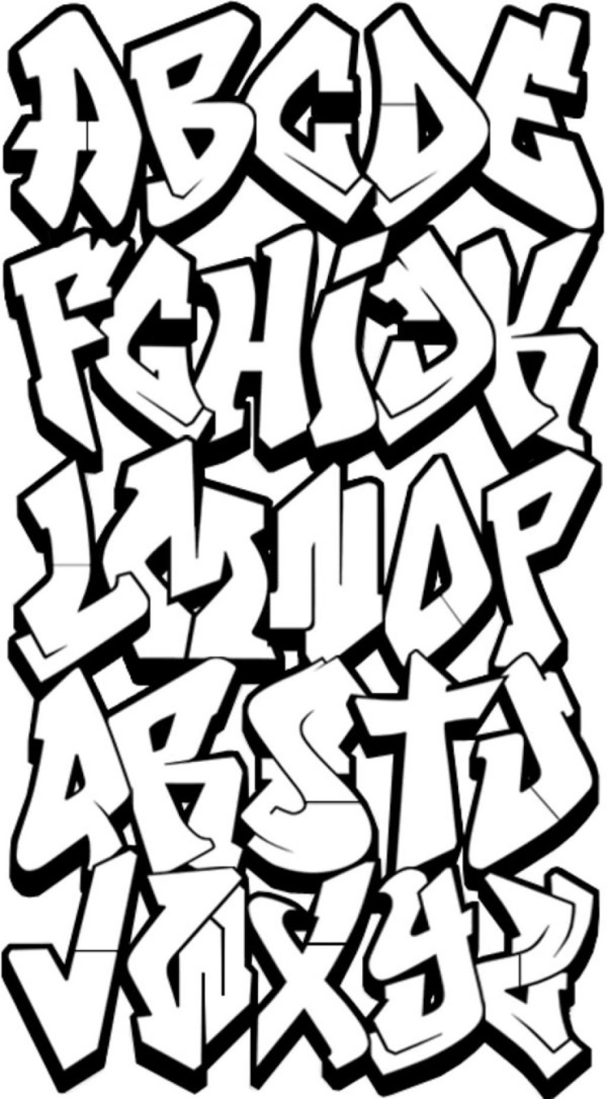 graffiti letters alphabet