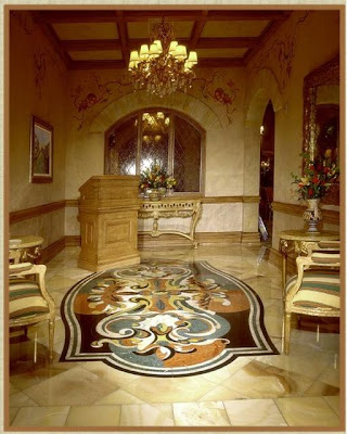 Natural stone floor