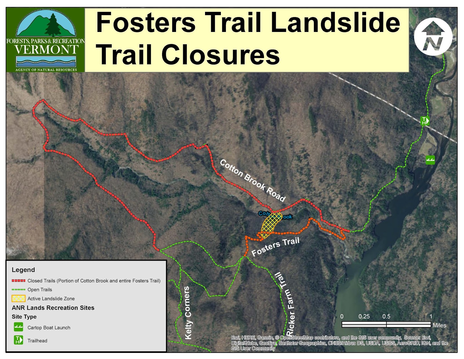 Landslide On Foster Trail Mt Mansfield State Forest