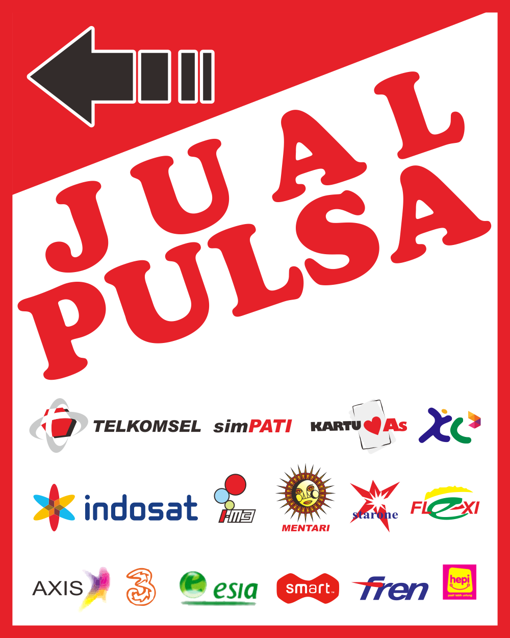 Desain Banner Konter Pulsa Psd PNG