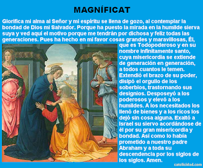 Resultado de imagen de Comentario: NAVIDAD JUNTO A LA VIRGEN (IV). "EL MAGNIFICAT" (Lc 1,46-55)