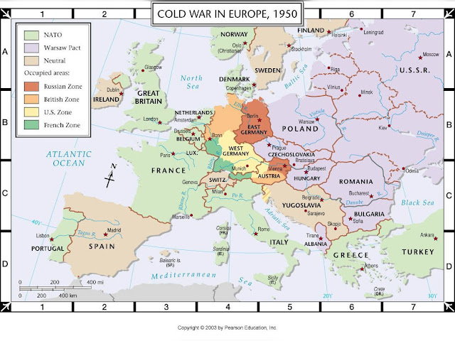 Cold War Map Of Europe